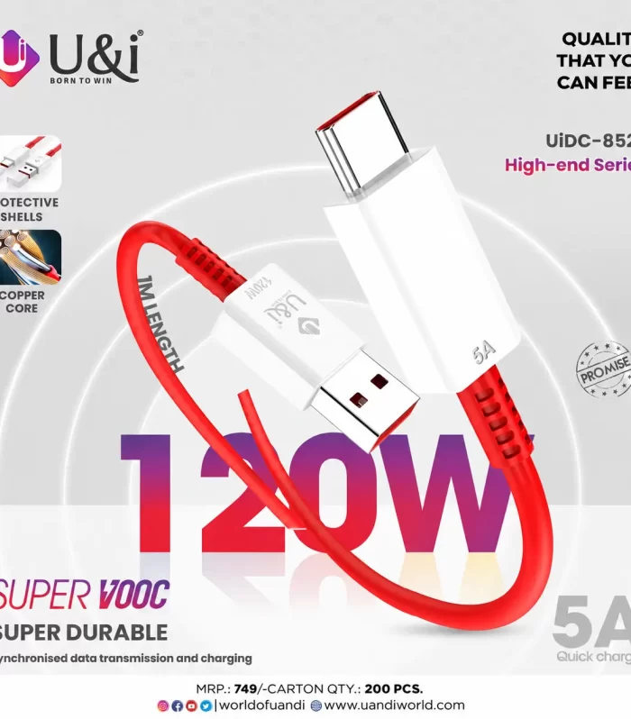 U&i UiDC-8523 Fast Charging USB Cable – Type C
